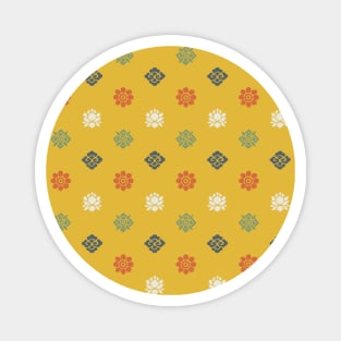 Tibetan Motif (Dots) - Painted Monastery Magnet